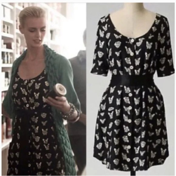 Anthropologie Dresses & Skirts - **SOLD** Anthropologie 100% silk Cavorting Canines dress ... ITEM 3/1000